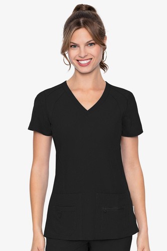 Med Couture Women's V-Neck Racerback Scrub Top Style 8416. Multicolor & Sizes - Picture 5 of 20