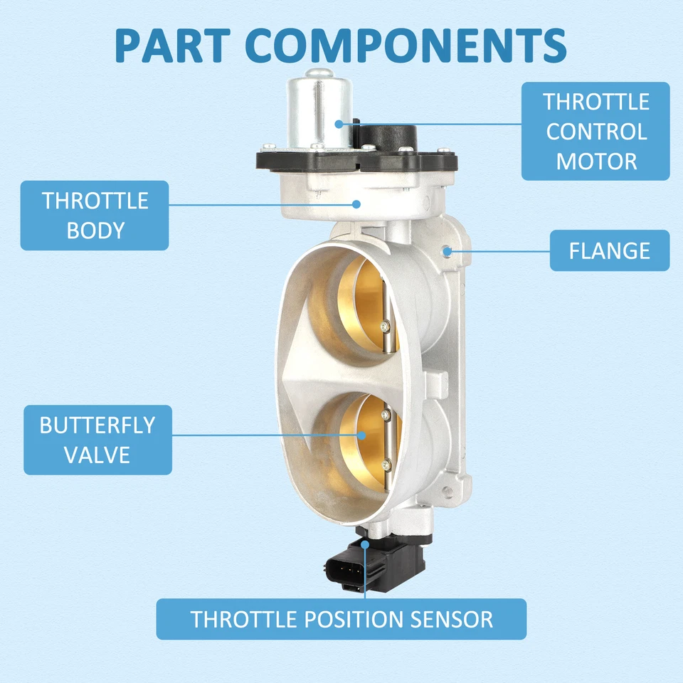 Cuerpo de acelerador Super Duty para Ford Mustang E-350 E-450 F-250 F-350 F-450 F-550 Foto 3 de 4
