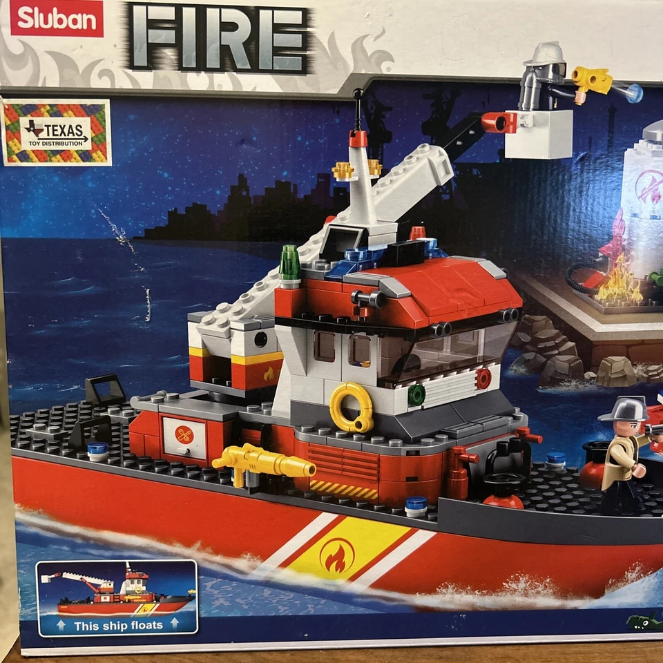 Sluban Fire Building Brick Construction Set - Fireboat Brigade Ship 405pcs New - Image 2 of 4