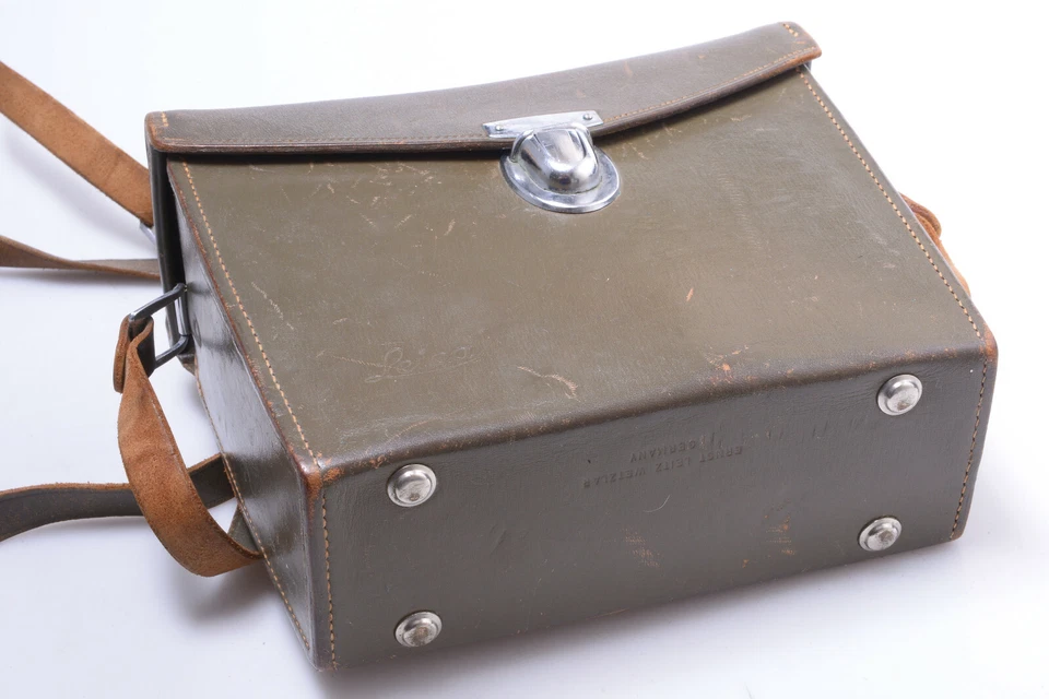 ✅ LEICA M LEATHER SMALL SYSTEM HARD CASE OLIVE GREEN, BROWNISH W/ FILTER CASE. - Image 4 of 4