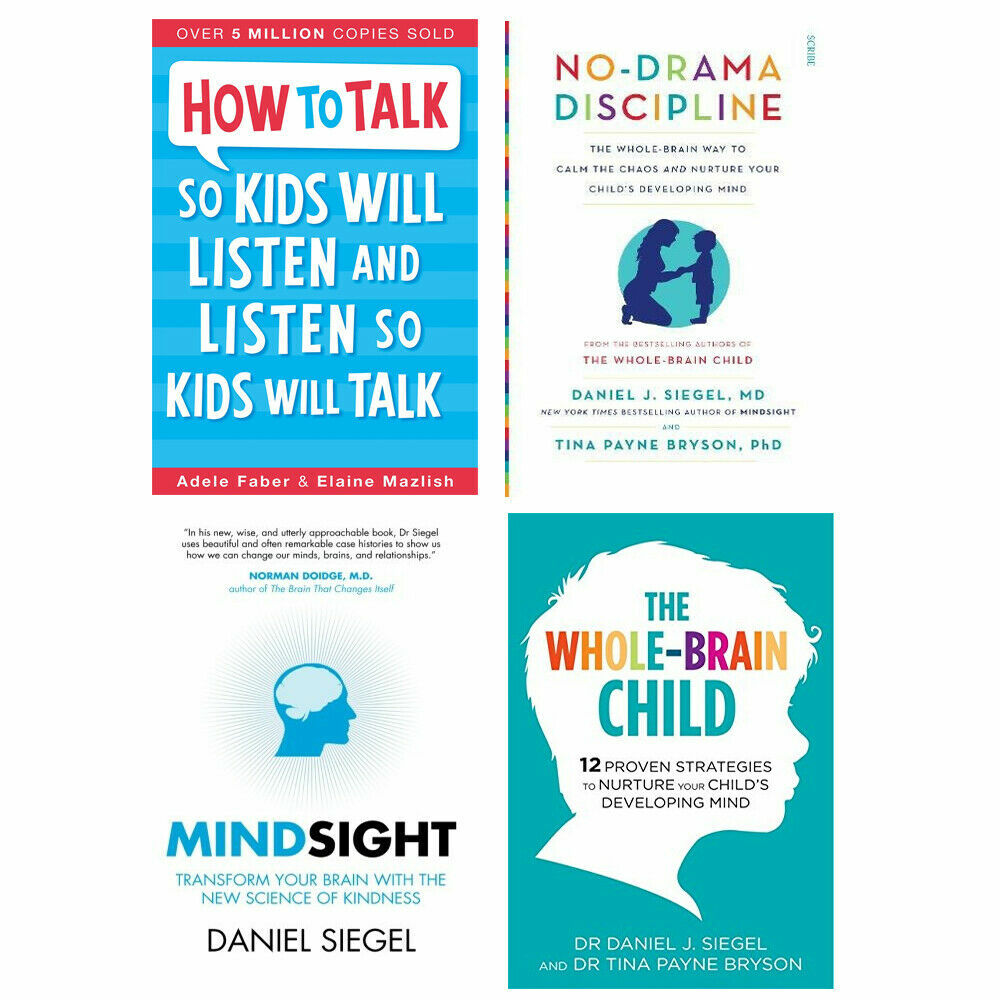 Mindsight, Whole-Brain, No-Drama Discipline,How To Talk 4 Books Collections Set
