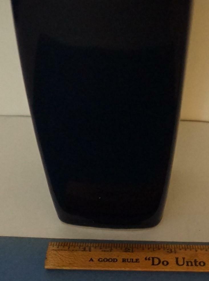 vtg GOLD GILT etched PEACOCK VASE Cobalt Blue Vase eBay