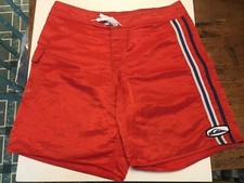 RARE HTF VTG QUIKSILVER 36 SURF BOARD SHORTS SHINY THICK NYLON OLD LOGO CLASSIC