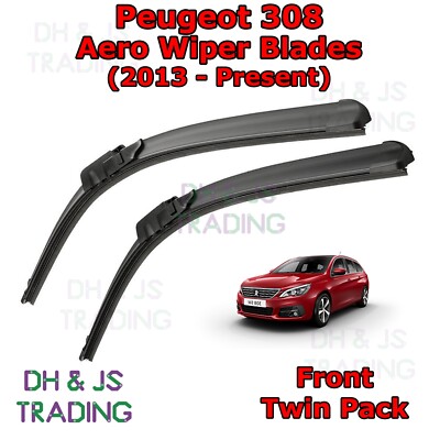 Peugeot 308 SW Windscreen Wiper Blades 2007 - 2013 30+26 Front