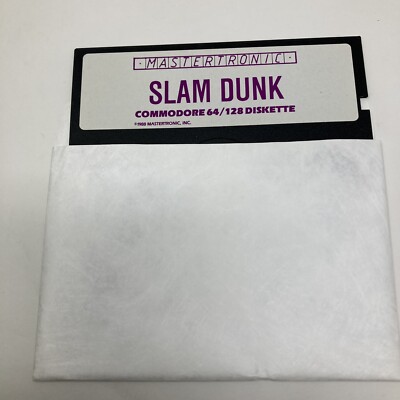 SLAM DUNK - Commodore 64/128 Computer Video Game Mastertronic Software 5.25 Disk