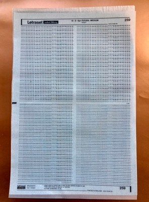 LETRASET 259  FUTURA MEDIUM 6-8-10pt  Transfer Abreibebuchstaben