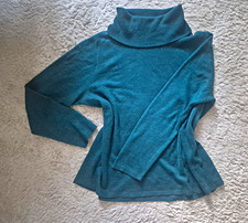 Love Kintwear F&f  Green Acrylic Knit Turtleneck Ribbed Pullover Jumper Size 18