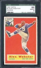1956 Topps #5 Alex Webster SGC 8 (RC) NY Giants *DS16088
