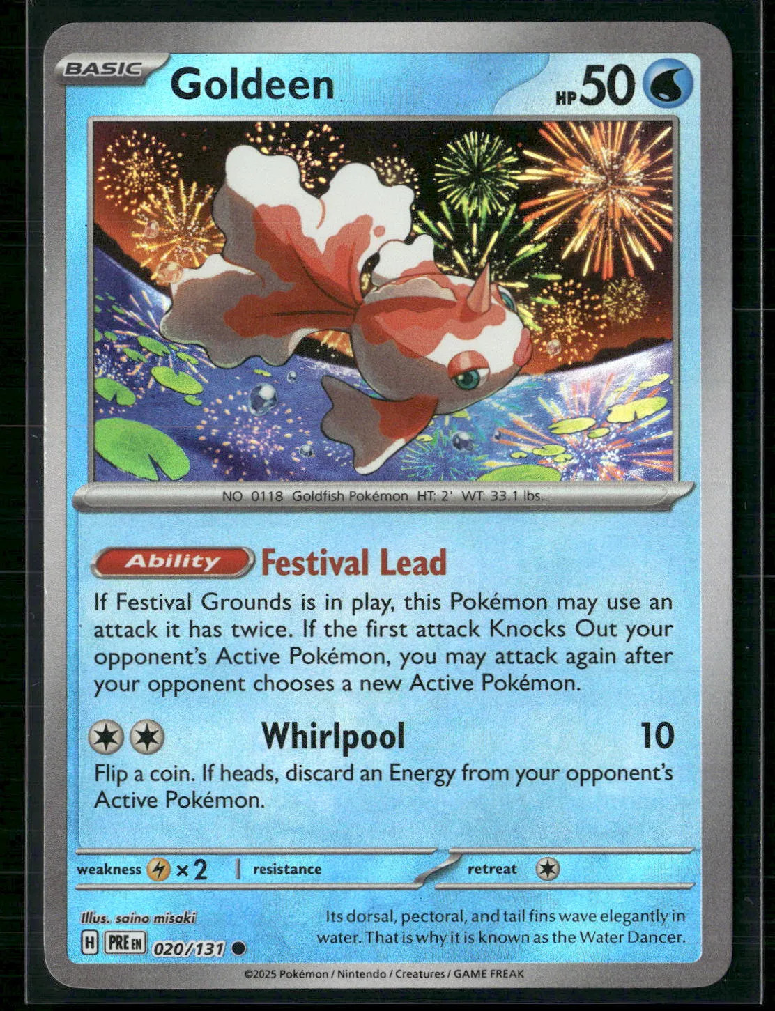 Goldeen #20/131 2025 Prismatic Evolutions Pokeball
