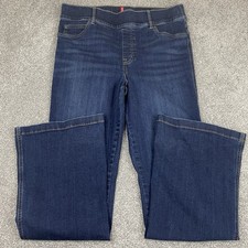 Spanx Flare Jeans 1X 1T Midnight Shade Stretch Wide Leg Slimming Pull On 20327R