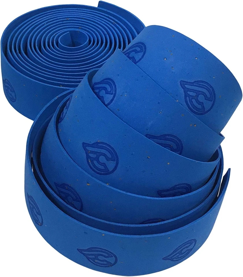 Cinelli Unisex's Original Tape Cork Bar Tape & Plugs Blue - Image 3 of 4