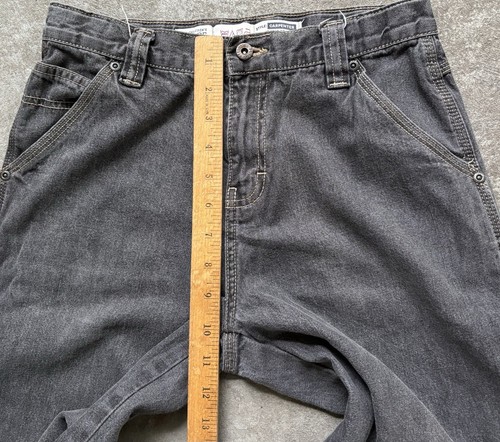 VTG Baggy Carpenter Boys Black Jeans Y2K Skater Sz 12 27x28 Distressed 9” Leg - Picture 8 of 18