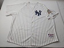 Authentic Majestic MLB New York Yankees #2 Derek Jeter Baseball Jersey Sz 3XL 56