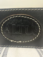 Altus Genuine Leather Powerlifting Belt XL Double Pin Buckle Black