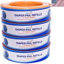 1300 Count Heavy Duty Diaper Genie Compatible Refills - 4-Pack with Fresh Scent