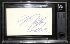 Martin Kove Karate Kid Signed Index Card Beckett Slab