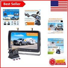 Solar-Powered Wireless Backup Camera for Trailer - 7 Inch HD Display Recording