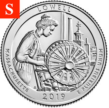 2019 S Massachusetts LOWELL Quarter from Mint Bag - BU -Brilliant Uncirculated