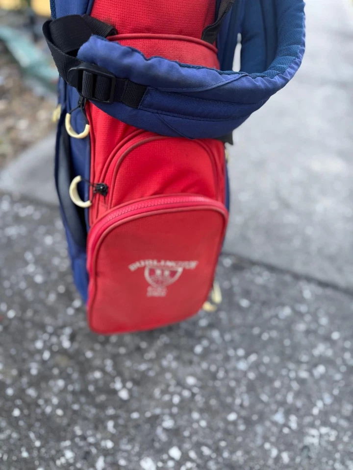TaylorMade Crossover Flex Tech Stand Bag Navy Red White American Flag - Image 4 of 4