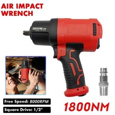Air Impact Wrench Composite Air Impact Gun Twin Hammer 1800Nm 1/2" Sq Drive Tool