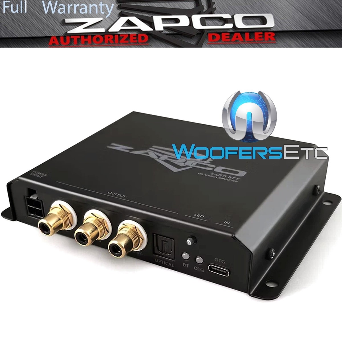 ZAPCO Z-OTG-BT C HI-RES HIGH QUALITY AUDIO 5.2 BLUETOOTH CONVERTER