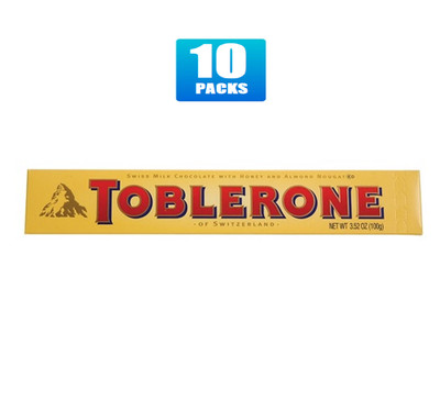 10x Packs Toblerone Milk Chocolate Bar Candy - 3.52 Each