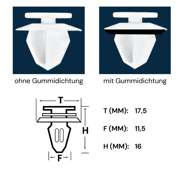 10X TüRverkleidung Clips Befestigung Klips Halter FüR Peugeot Weiß 6991T3-image