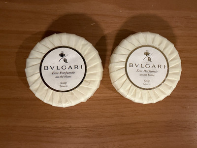 2 BVLGARI Bulgari White Tea Au The Blanc Soap - Eau Parfumee Soap 2.6 oz/75g
