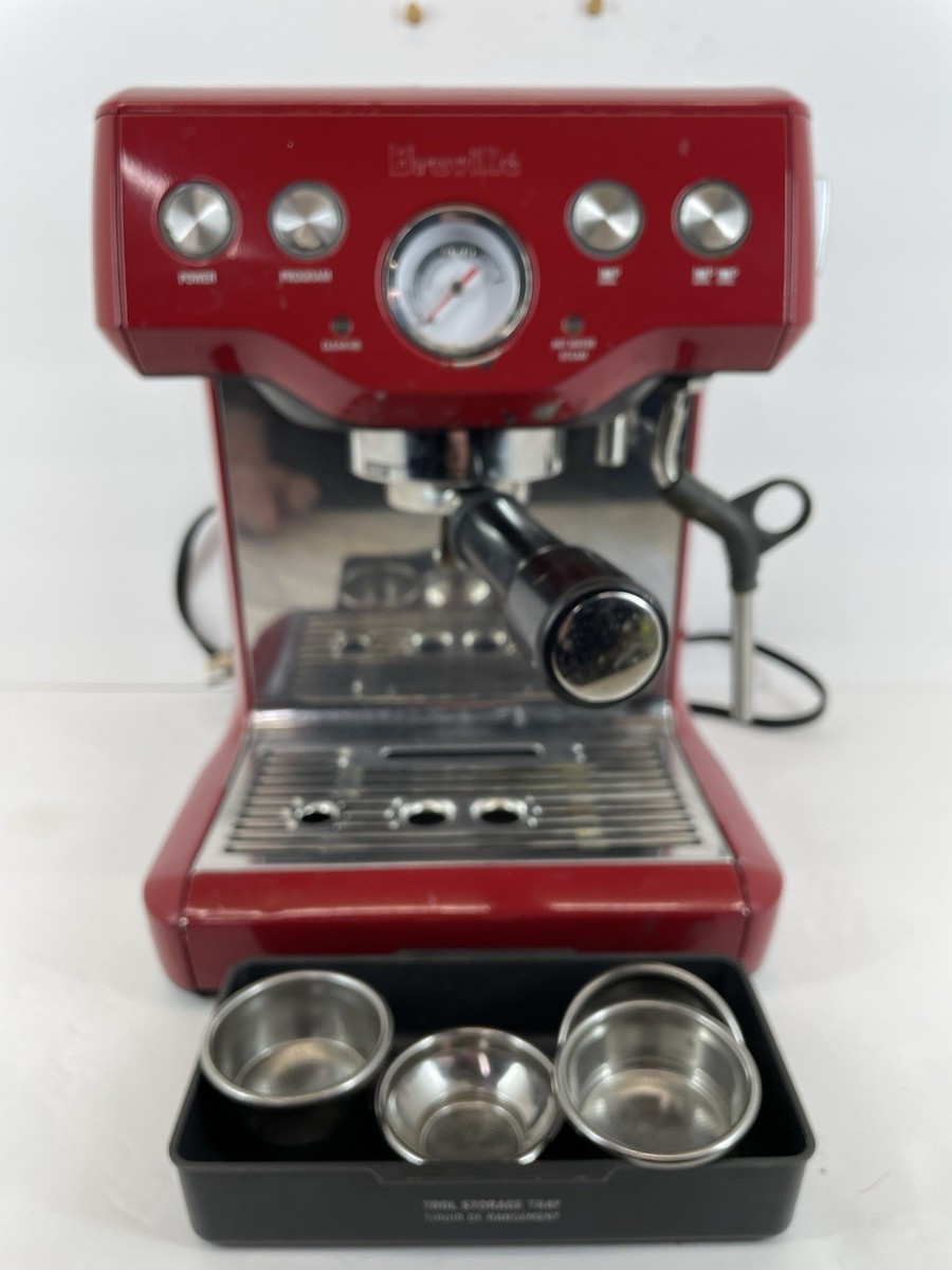 Breville the Infuser Espresso Machine BES840CBXL/A Red Works
