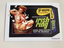 2019 IRISH SPRING RING SOAP LOST WACKY PACKAGES PIN UP GIRLS, PARODY CARD RARE