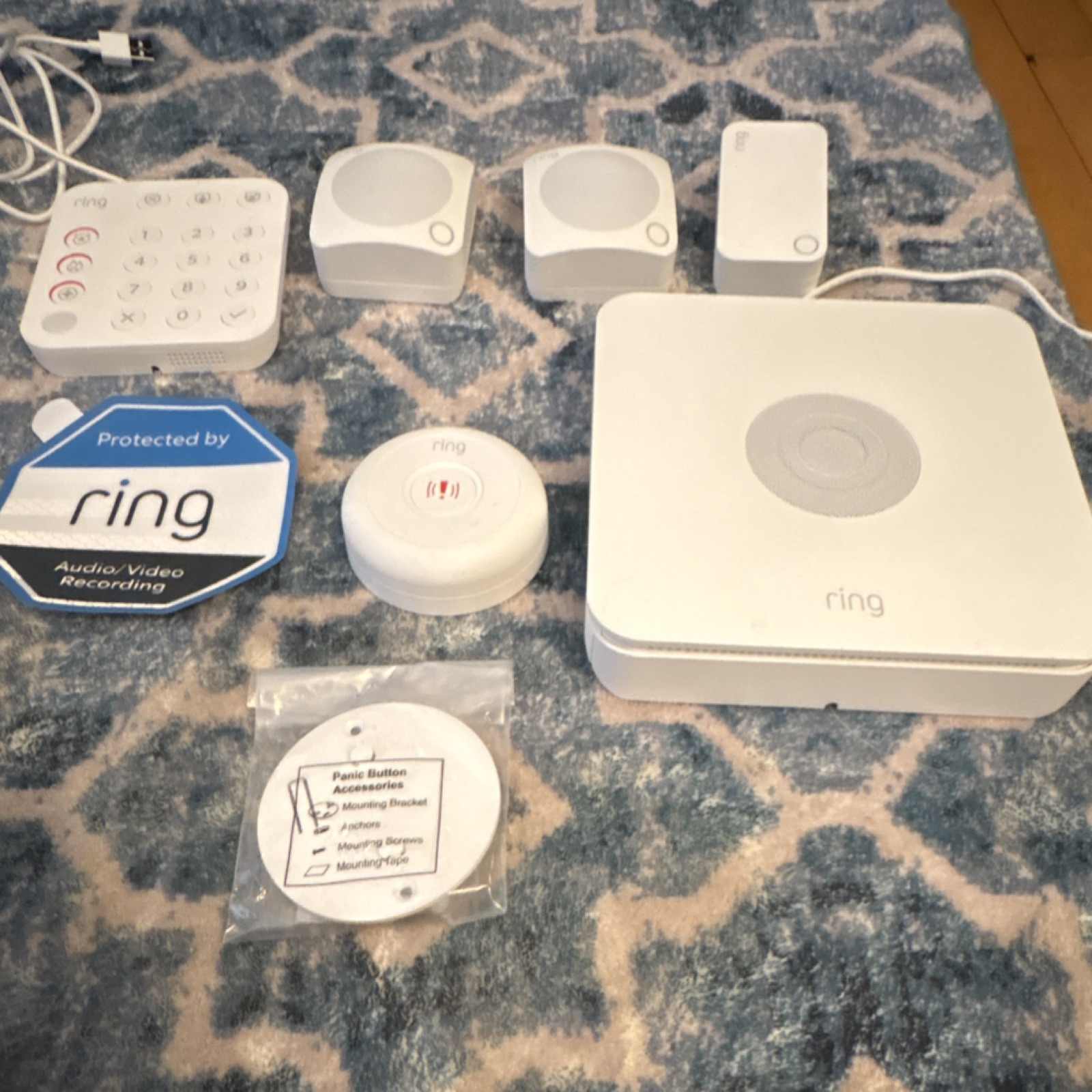 Base Station Keypad Sensors Panic Button Z-wave