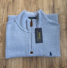 POLO RALPH LAUREN Cotton Quarter Zip Sweater NWT 125 Size L