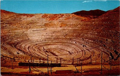 Bingham Copper Pit Utah Open Pit Mine Kennecott Giant Mine Postcard