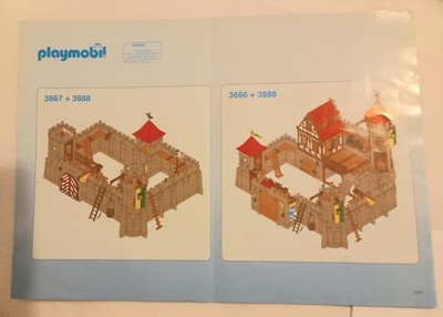 Playmobil 3667 + 3888 Bauplan, Bauanleitung 