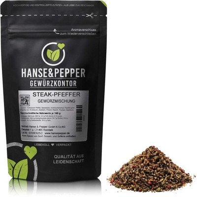 500g Steakpfeffer Gewürzmischung Grillgewürz natürlich von Hanse&Pepper Gewürze