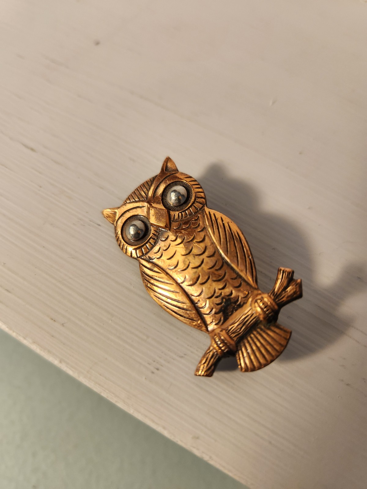 Solid Copper Owl Pin / Brooch - image 7