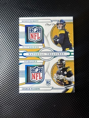 2022 National Treasures Kenny Pickett George Pickens RC Dual Shield 1/1 Steelers