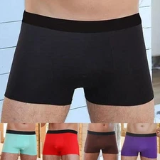Sports Boxer Shorts Men Breathable Mid Waist Solid Color Lightweight Underwear