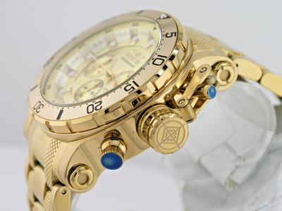 NEW INVICTA 49226 COALITION FORCES GOLD TONE STEEL CHRONOGRAPH