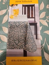 Way to Celebrate PEVA Vinyl Tablecloth 60" x 102" Rectangle Green NEW