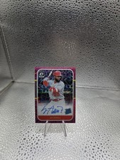 2021 Panini Donruss Optic Jo Adell Pink Velocity /30 Rated Rookie Auto