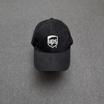 United Parcel Service Hat OSFA Black UPS Adjustable Dad Cap Plain Logo Shipping