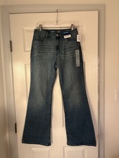 NWT OLD NAVY HIGH RISE WOW FLARE DENIM JEANS HIGH WAIST FLARE FULL LENGTH SIZE 6