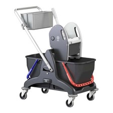 Carrello Bis Black Nero 2P Vaschetta e Strizzatore IPC Tools - Pulizie Pavimenti