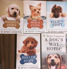 Lot of 5 books puppy tales W. Bruce cameron Dogs Way Home Bailey Max Ellie Molly