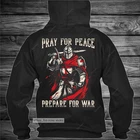 Christian Prayer Warrior Shirts, Knight Templar Cross Jesus Zipper Hoodie Gifts