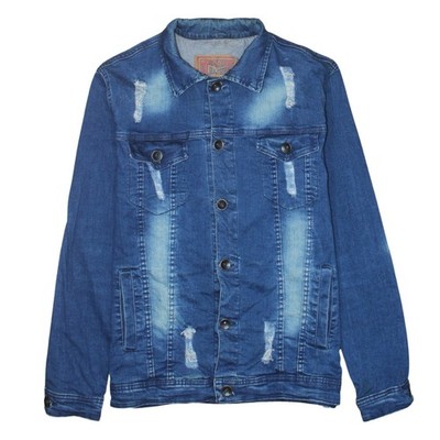 Jean FieZ Herren Blau Denim Knopf Jacke XL Klassischer Stil