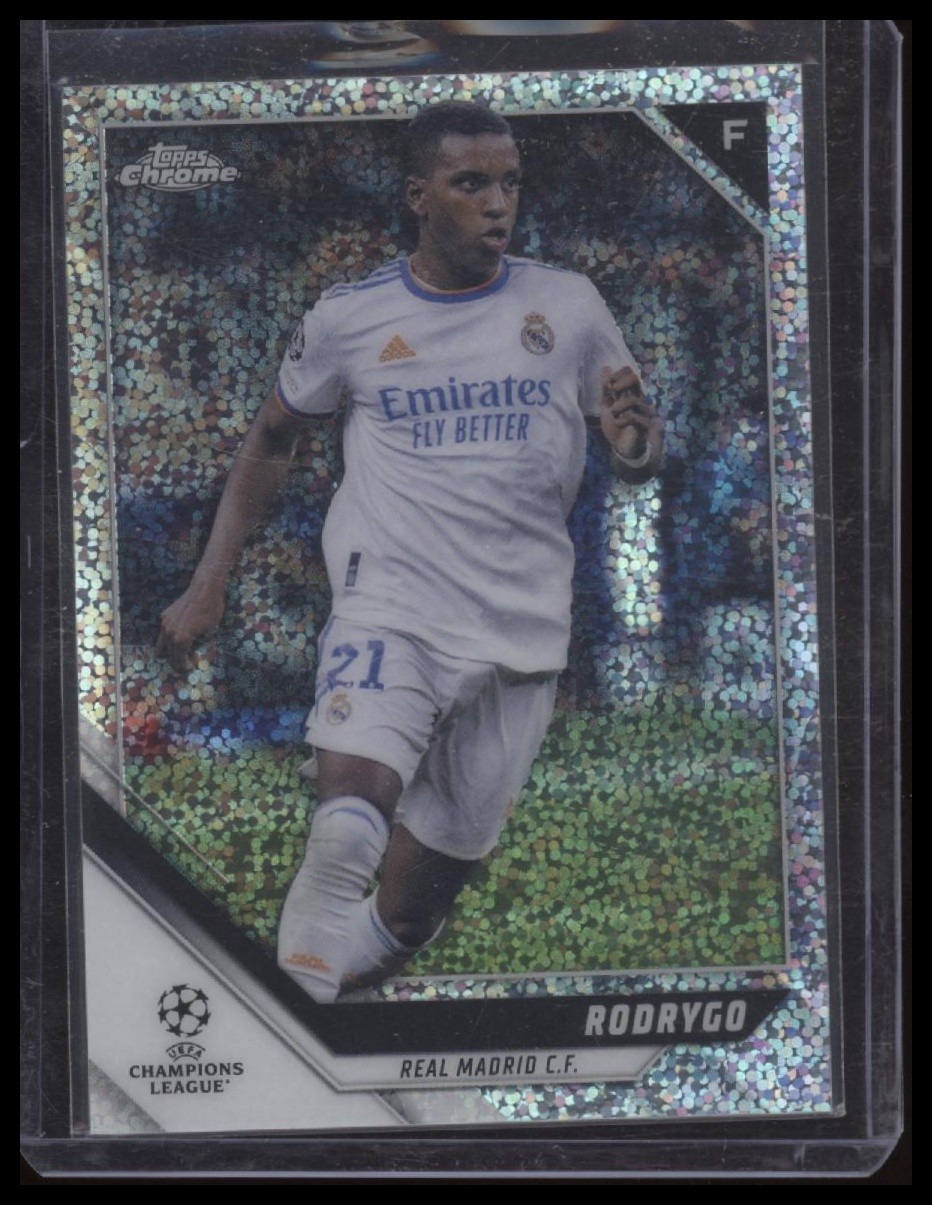 2021-22 Topps Chrome UEFA Champions League #161 Rodrygo Speckle Refractor