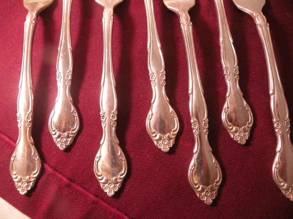 Juego de 7 tenedores de cena Oneida Community Affection cubiertos plateados 7 3/8" Foto 4 de 4