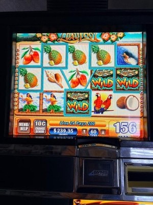 WMS BB1 LUAU LOOT SLOT MACHINE GAME CARD & OS SUPER FUN THEME GAME